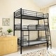 preview thumbnail 1 of 8, Twin Size Triple Bunk Bed with Space-Saving Design & Versatile Configurations Black