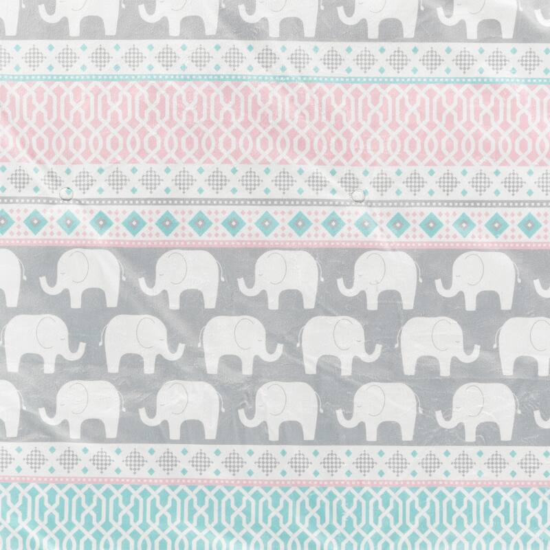 Lush Decor Elephant Stripe Reversible Soft & Plush Oversized Blanket - 50" x 36"