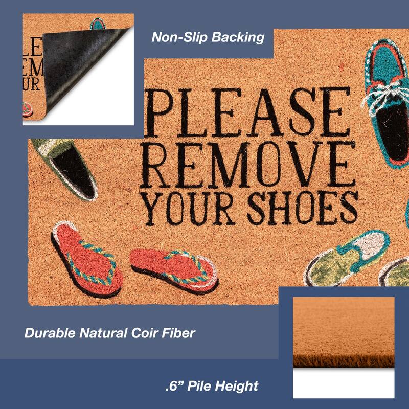 Liora Manne Natura "Please Remove Your Shoes" Outdoor Mat
