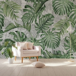 Palm Leaves Vintage Leaf Pattern Tropical Textile Wallpaper - On Sale - Overstock - 32588185 Palm Leaves Vintage Leaf Pattern Tropical Textile Wallpaper - On Sale - Overstock - 32588185