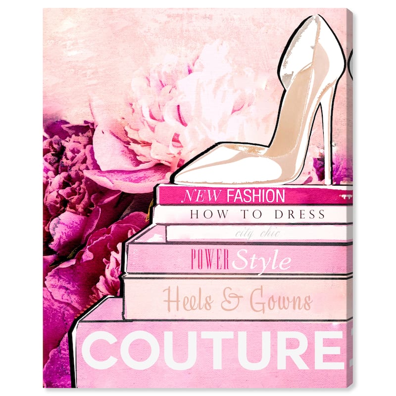 Wynwood Studio Fashion and Glam Whats On My Mind Couture Pink and Glam Wall Art Canvas Print