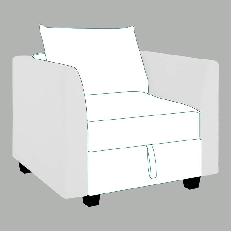 Modern DIY Convertible Modular Sectional Ultimate Sofa Collection - Optional Ottoman Middle and Armrest Modules - Armrest,White