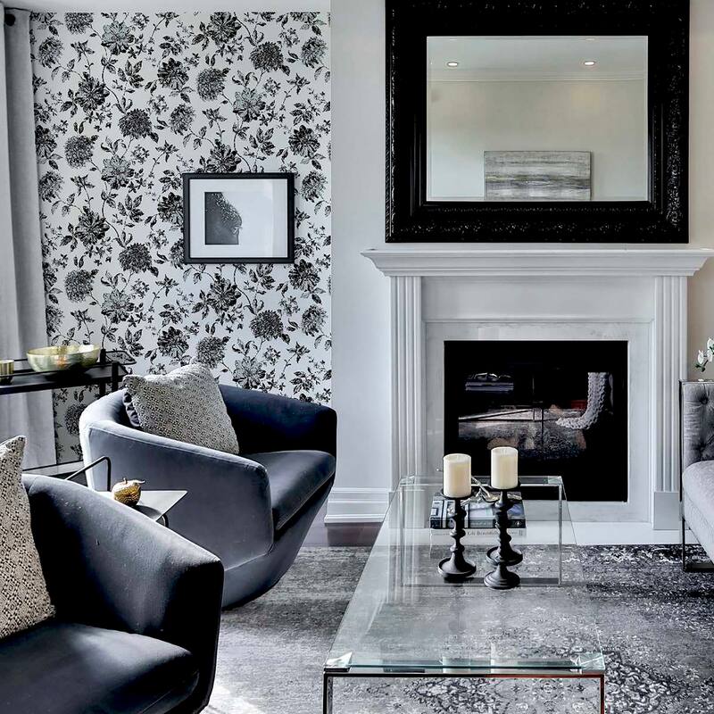 Arthouse Della Black Floral Trail Wallpaper