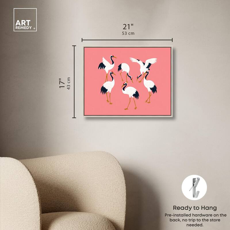 Crane Chorus Canvas by Art Remedy