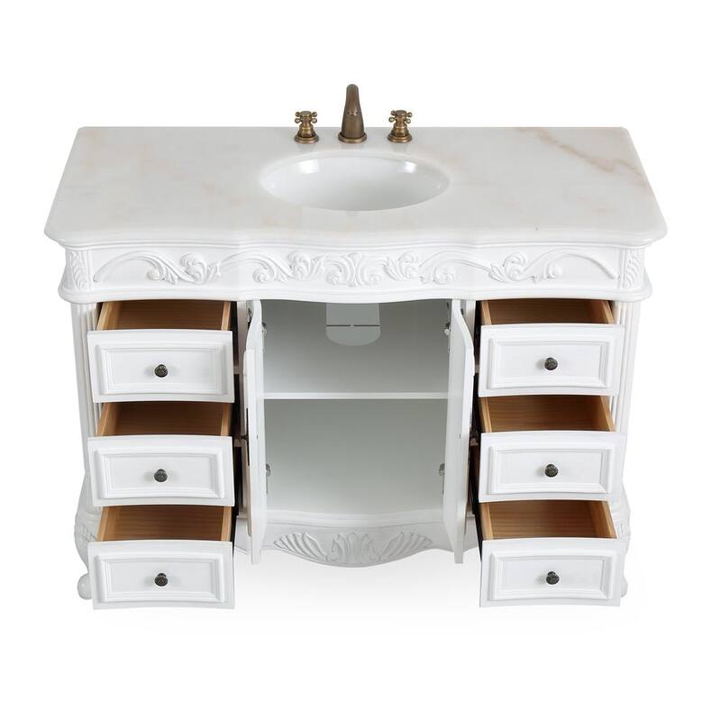 Benton Collection 48 Inch Breston Single Sink Bathroom Vanity