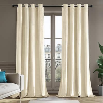 Deconovo Velvet Blackout Curtains, 2 Panels, Thermal Insulated