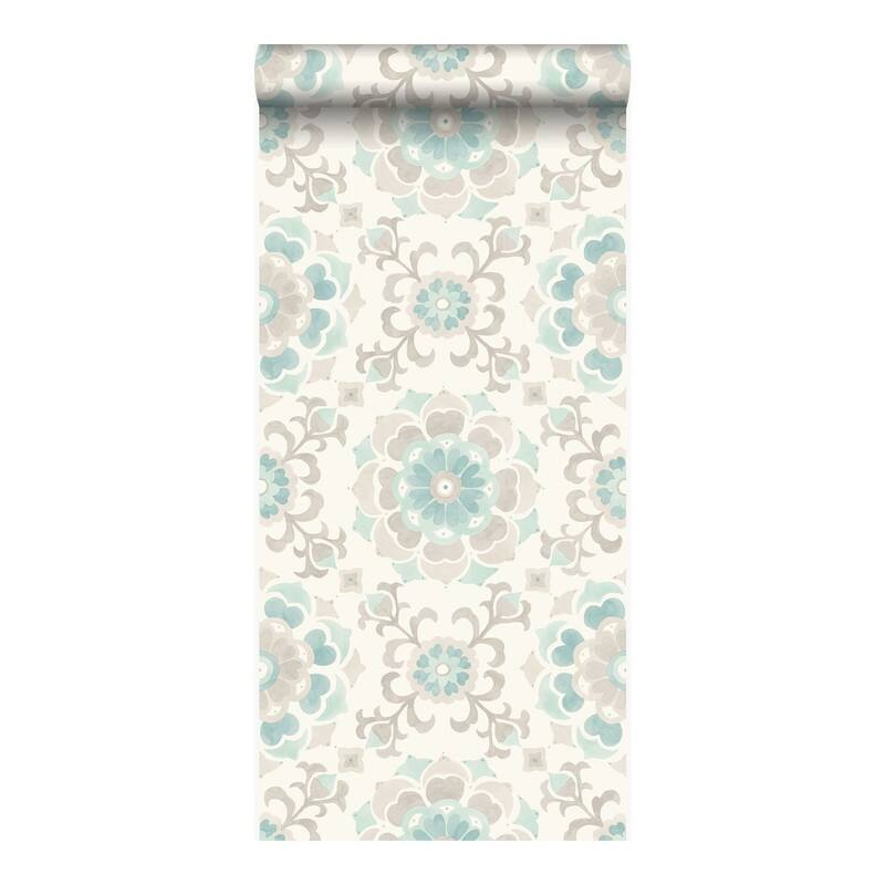 Origin Tracy Seafoam Medallion Wallpaper - 20.5 x 396 x 0.025