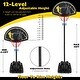 preview thumbnail 9 of 8, 4.25-10 Feet Portable Adjustable Basketball Goal Hoop System - 42.5" x 27.5" x 8.5"