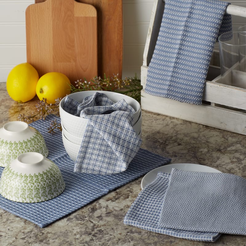 DII Asst Vintage Red Dishcloth (Set of 5)