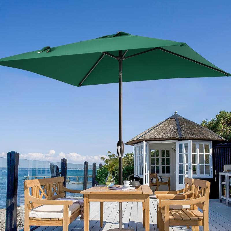LIVOOSUN 6.5×6.5FT Square Patio Umbrella with UPF50+, Tilt Function, and Wind-Resistant Design——Experience Outdoor Comfort