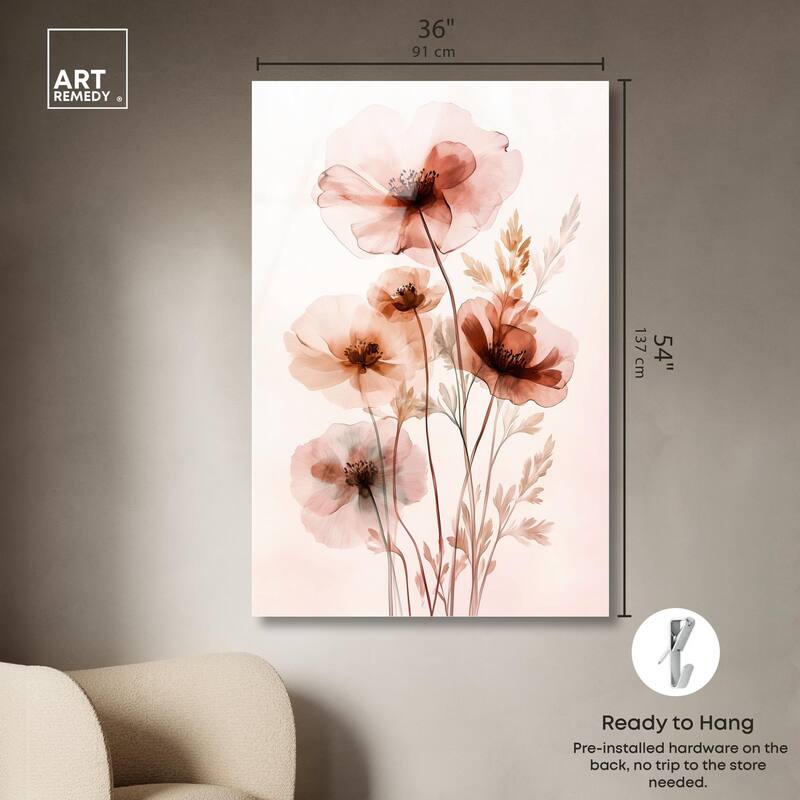 Petal Dye III Acrylic by Art Remedy, Ready to Hang
