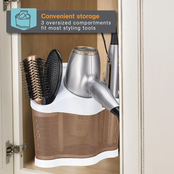 MultiValue Hair Dryer Holder, Plastics Hair Dryer Bracket Practical No Drilling Hair Tools Organiser Folding Hair Dryer Rack For Bedroom Bathroom Barbershop (Gold) - Online Marketplace