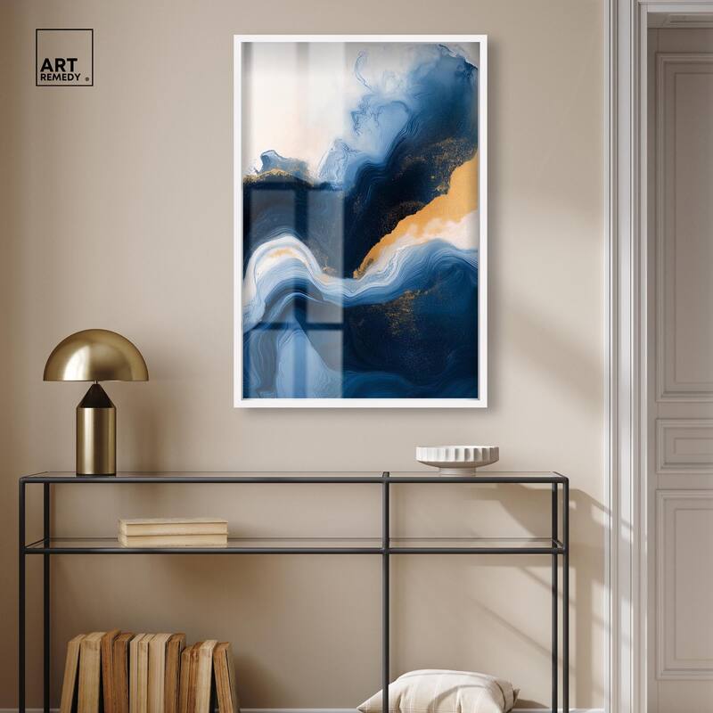 Blue Deep III Shadowbox by Art Remedy