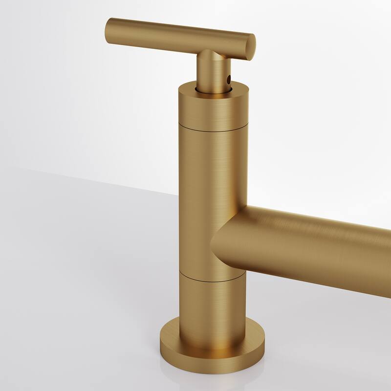 2-Handle Deck Mount Kitchen Faucet 2-Hole Bridge Kitchen Faucet with Side Sprayer