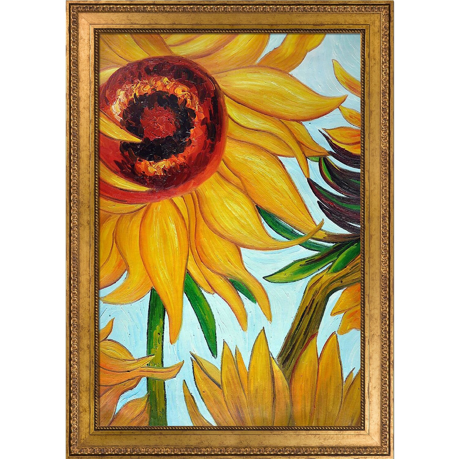 Shop Vincent Van Gogh Sunflowers Detail Hand Painted Oil