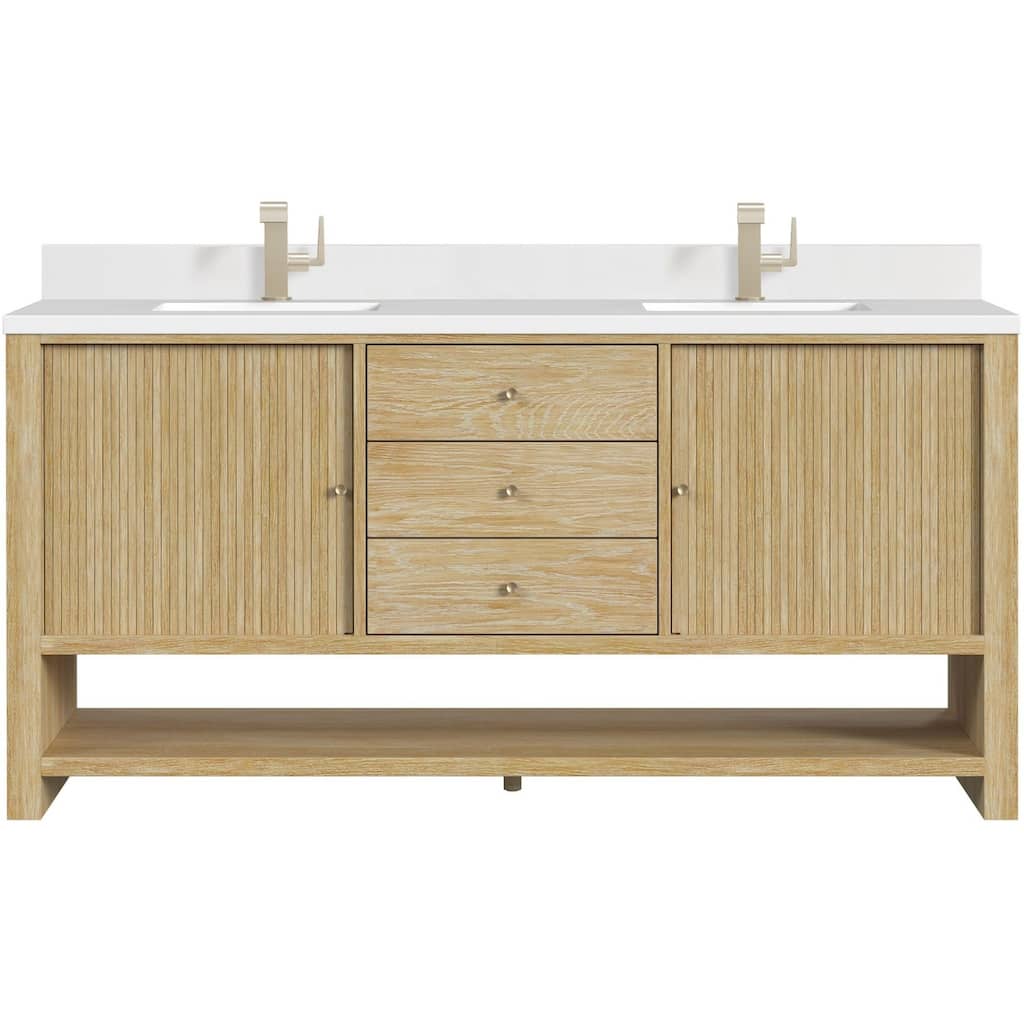 James Martin Vanities D404-V72-1WZ Marigot 72" Double Basin Wood