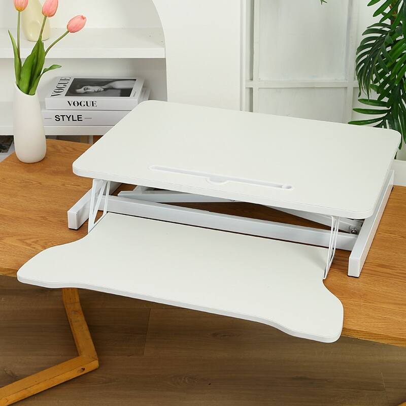 Ergonomic Adjustable Standing Desk Converter with Spacious Desktop and Smooth Height Lift for Home Office Use