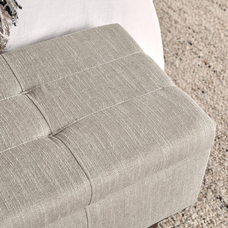 Louise Tufted Storage Bench, Light Beige 54" By Kosas Home