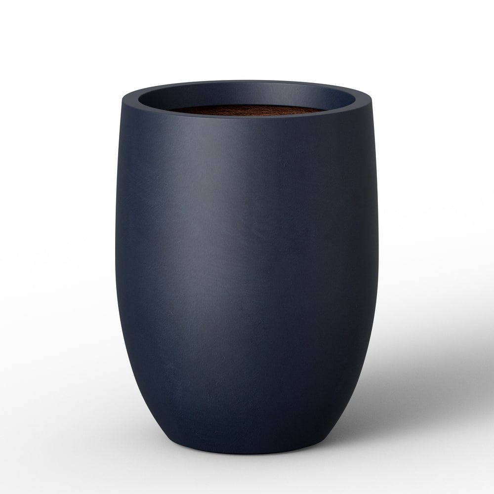 Concrete Tall Round Planter / Pot with Drainage Holes