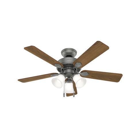 Hunter 44" Swanson Ceiling Fan with 3-Light LED Light Kit and Pull Chains