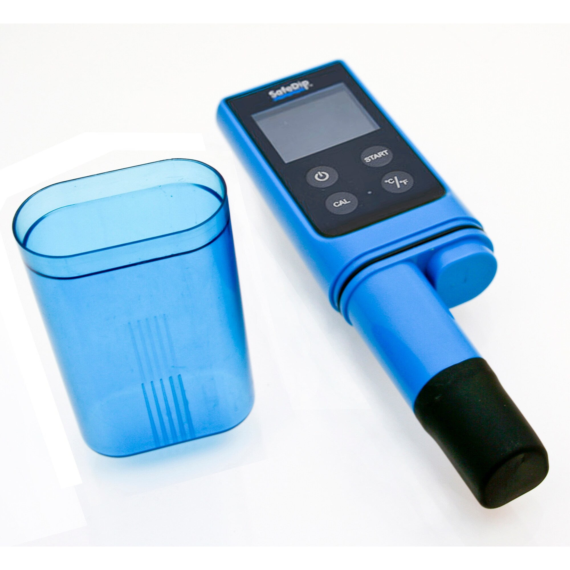 Solaxx SAFEDIP Digital Pool Salt Testing Kit, Chlorine Level  Solaxx SAFEDIP 6-in-1 Saltwater Electronic Water Tester display picture 1