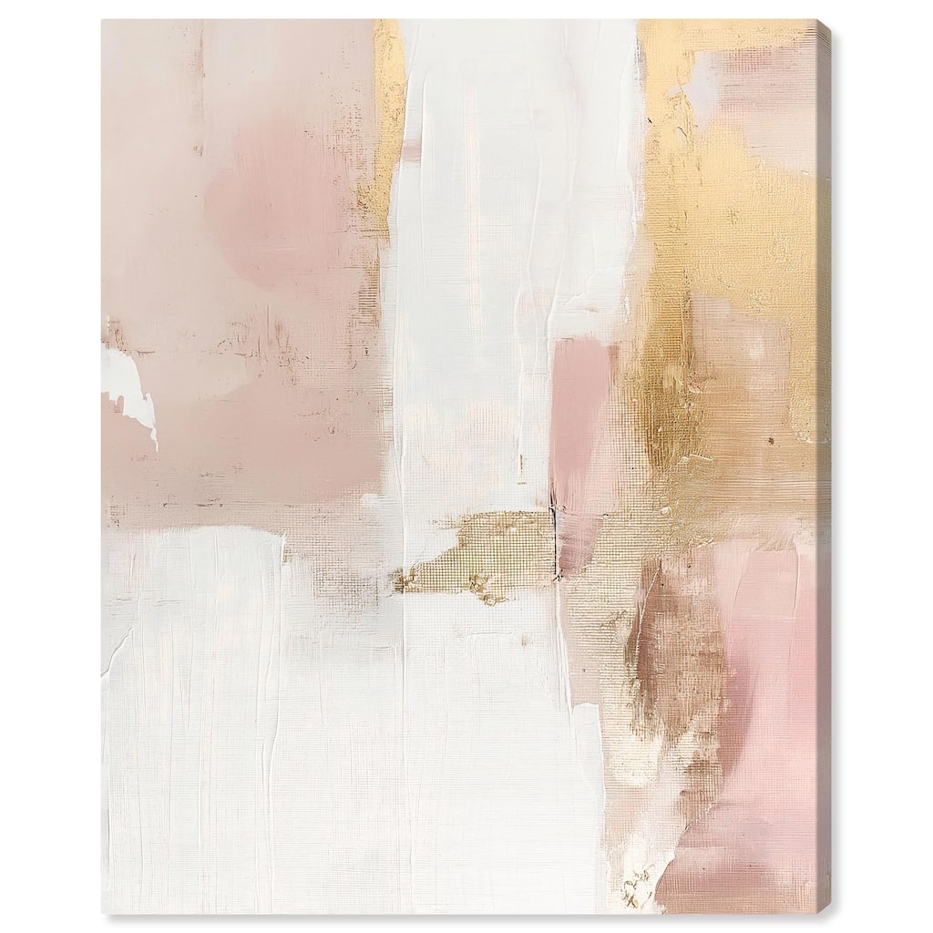 Blush Gold Shimmer I Canvas by Art Remedy, Gallery Wrapped