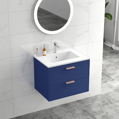 24" Floating Wall Mounted Bathroom Vanity with Sink