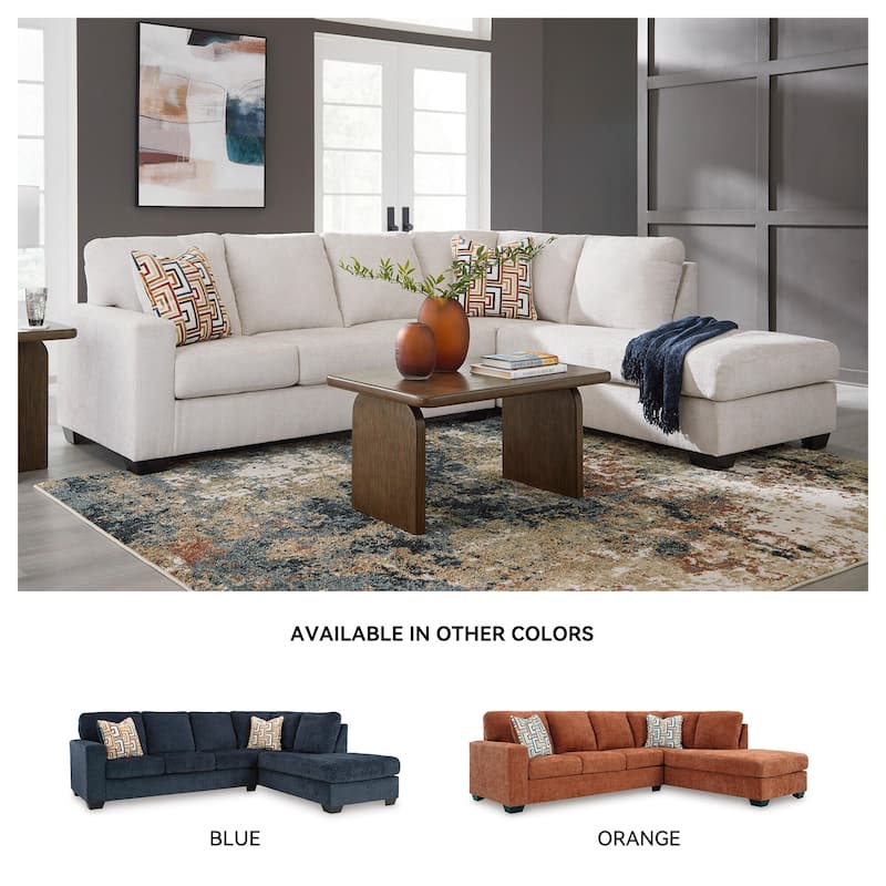 Signature Design by Ashley Aviemore 2-Piece Sectional with Chaise - 110"W x 90"D x 37"H