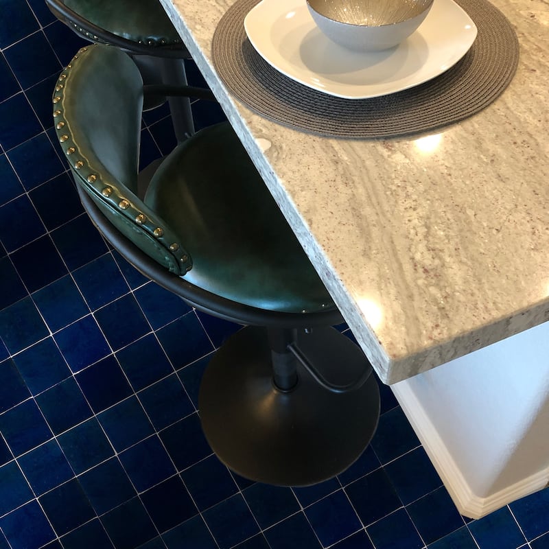 Handmade 4x4-in Moroccan Zellige in Dark Blue