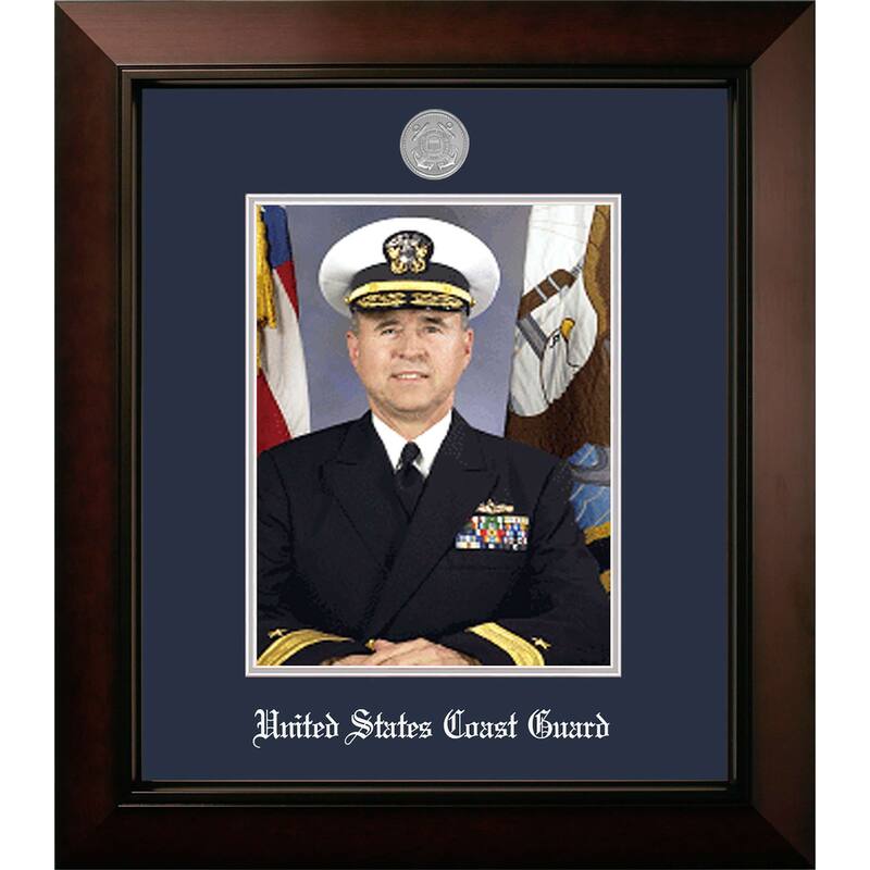 Patriot Frames Coast Guard 8x10 Portrait Legacy Frame with Silver Medallion