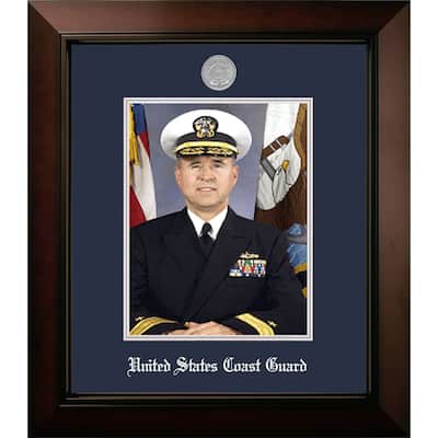 Patriot Frames Coast Guard 8x10 Portrait Legacy Frame with Silver Medallion