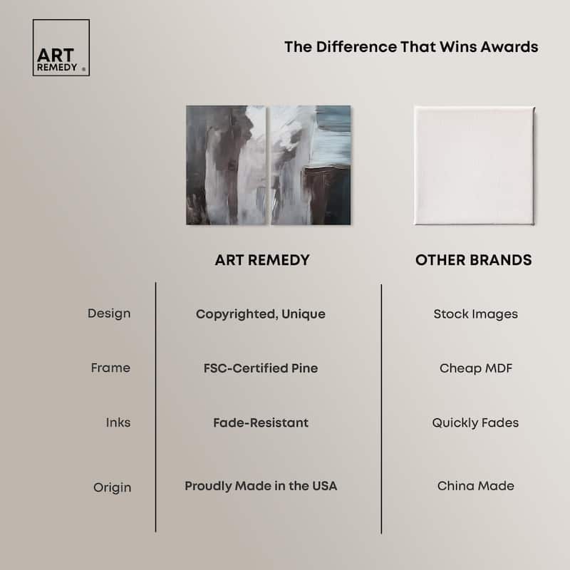 Monochrome Mood I Canvas Set of 2 by Art Remedy, Gallery Wrapped