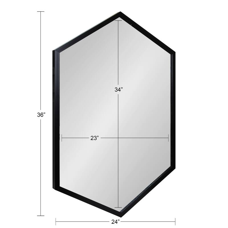 Kate and Laurel Laverty Framed Hexagon Wall Mirror