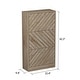 preview thumbnail 3 of 6, Timechee 12 Pair Shoe Storage Cabinet with 2 Drawers, Wood Color