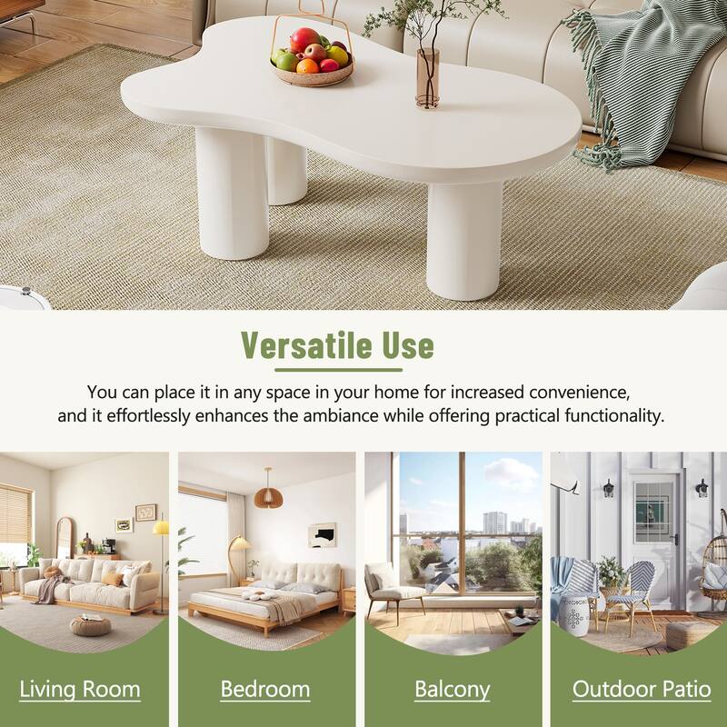 Cloud Coffee Table with 3 Sturdy Leg