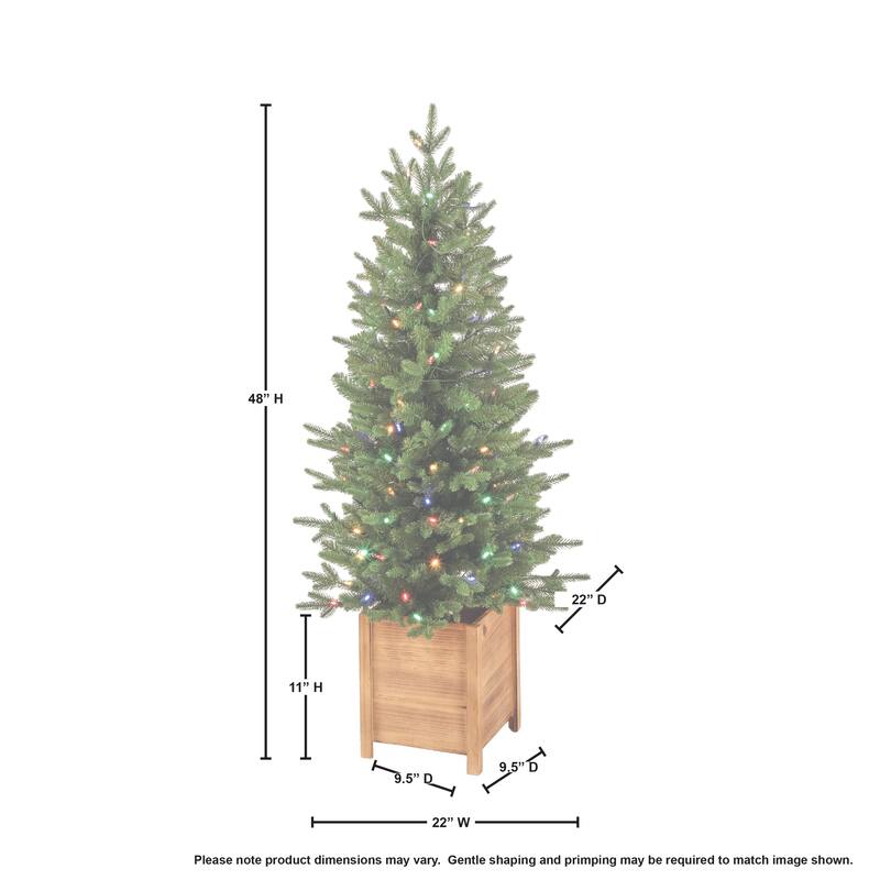 4' Led Potted Ornamental Pine Tree