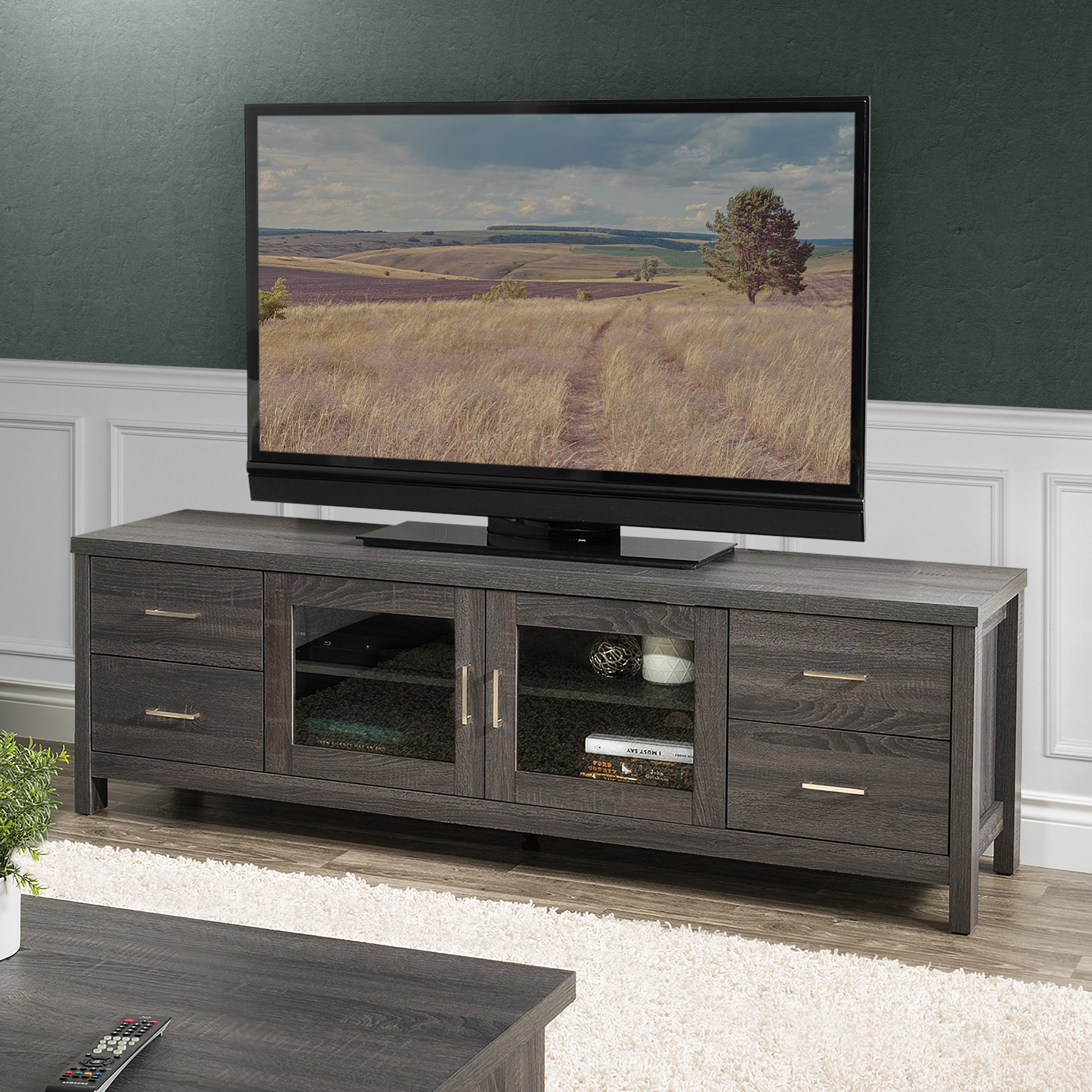 Corliving Hollywood Tv Cabinet With Doors