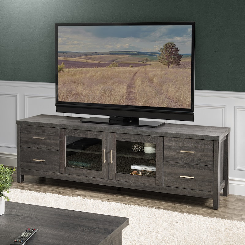 CorLiving Hollywood TV Cabinet with Doors, For TVs up to 80"