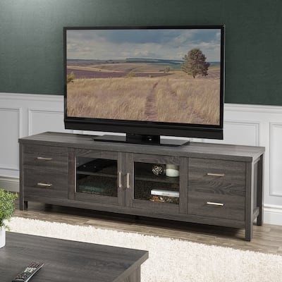 CorLiving Hollywood TV Cabinet with Doors, For TVs up to 80"
