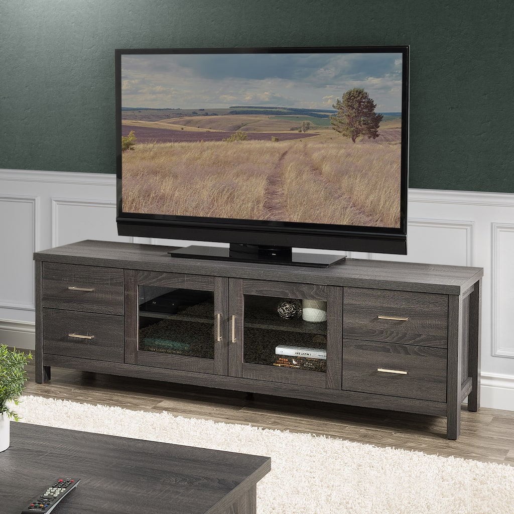 CorLiving Hollywood TV Cabinet with Doors, For TVs up to 80"