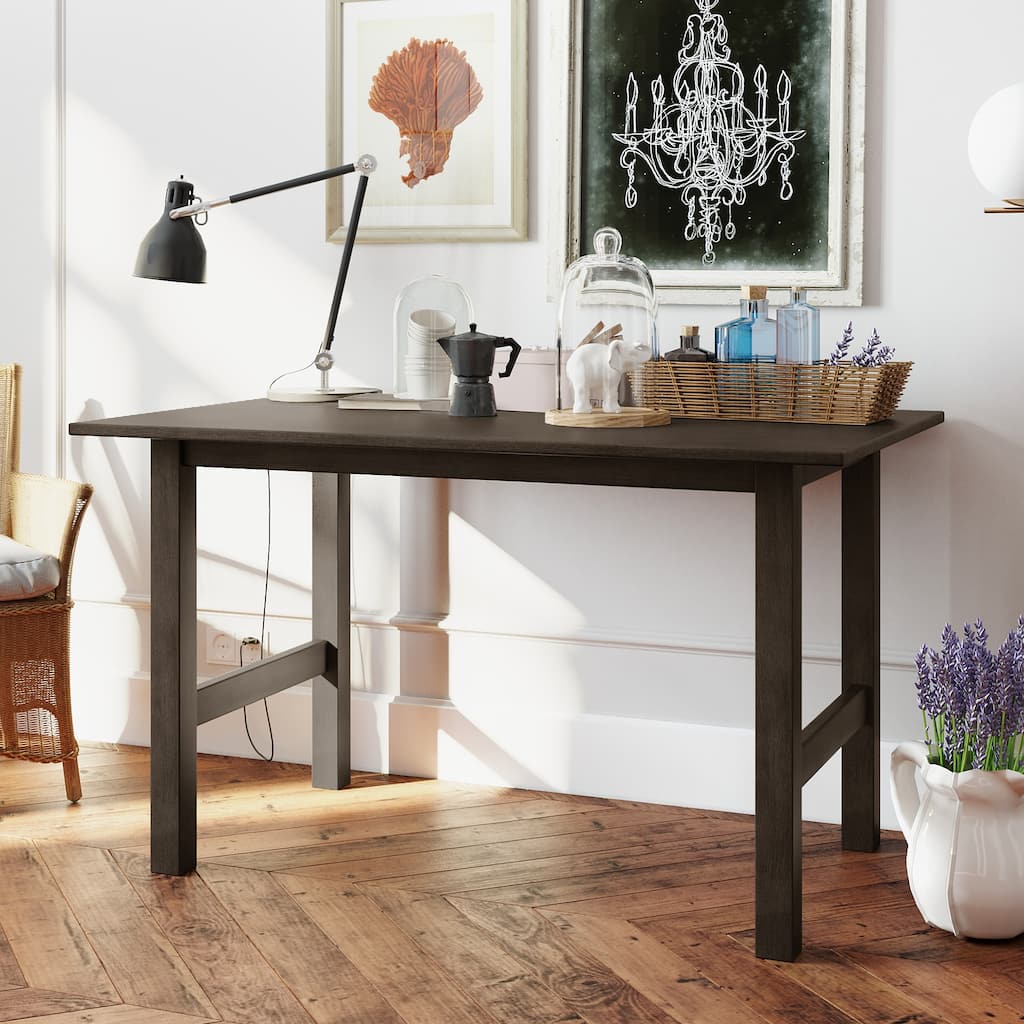 Farmhouse Wood Dining Table for 4, Kitchen Table for Small Places