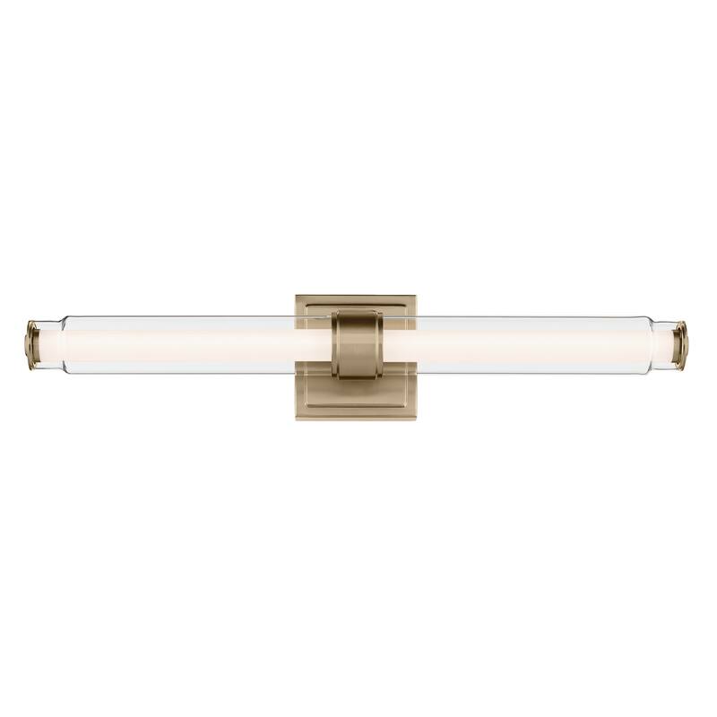 Kichler Lighting Laurene 26.5" Linear Bath Bar Medium LED with Clear Glass in Champagne Bronze