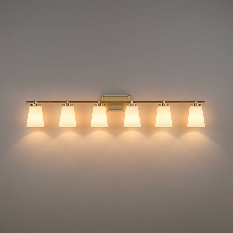 Acroma 6 - Light Steel Dimmable Bathroom Vanity Light - 6-light