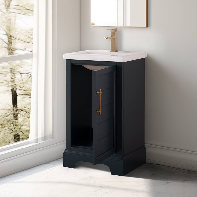 Vanity Art 24" Single Sink Bathroom Vanity with Ceramic Sink & Top