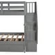preview thumbnail 13 of 13, Twin-over-Twin Bunk Bed with Twin size Trundle for Bedroom, Dorm, Adults