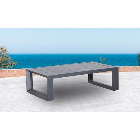 Paris Outdoor Coffee Table Patio Furniture Aluminum Patio Garden Entertaining Table Bench - 33" x 32.6"