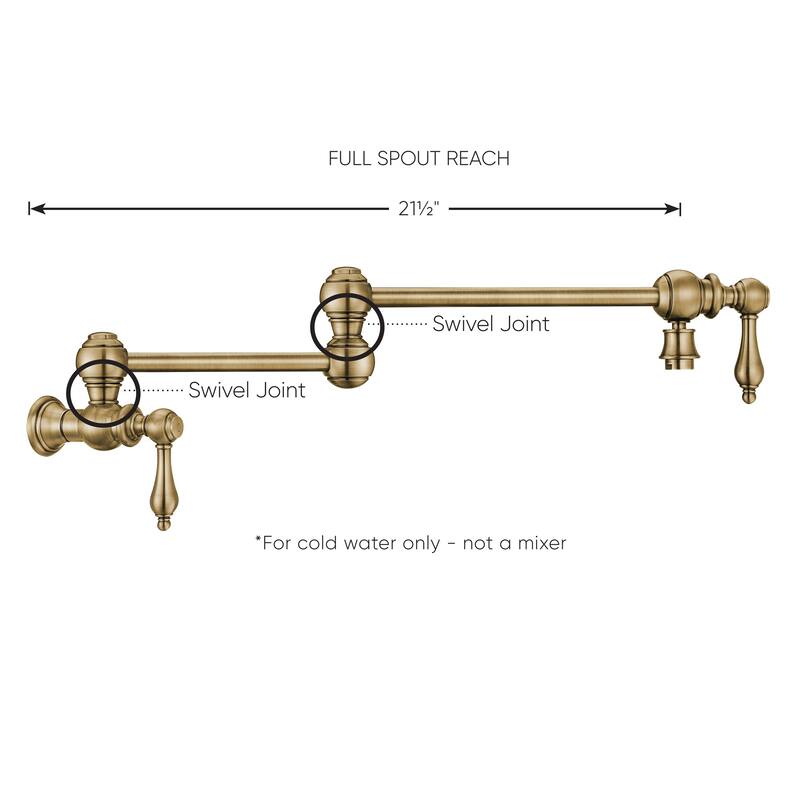 Whitehaus WHKPFCR3-9550-NT Vintage III Plus 1.8 GPM Wall Mounted