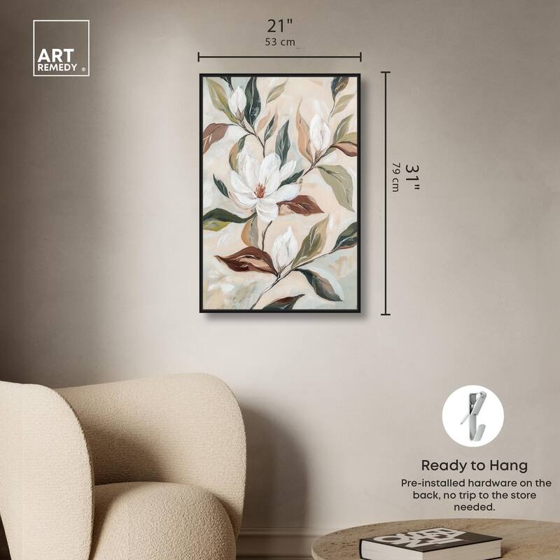 Soft Magnolia I Canvas by Art Remedy
