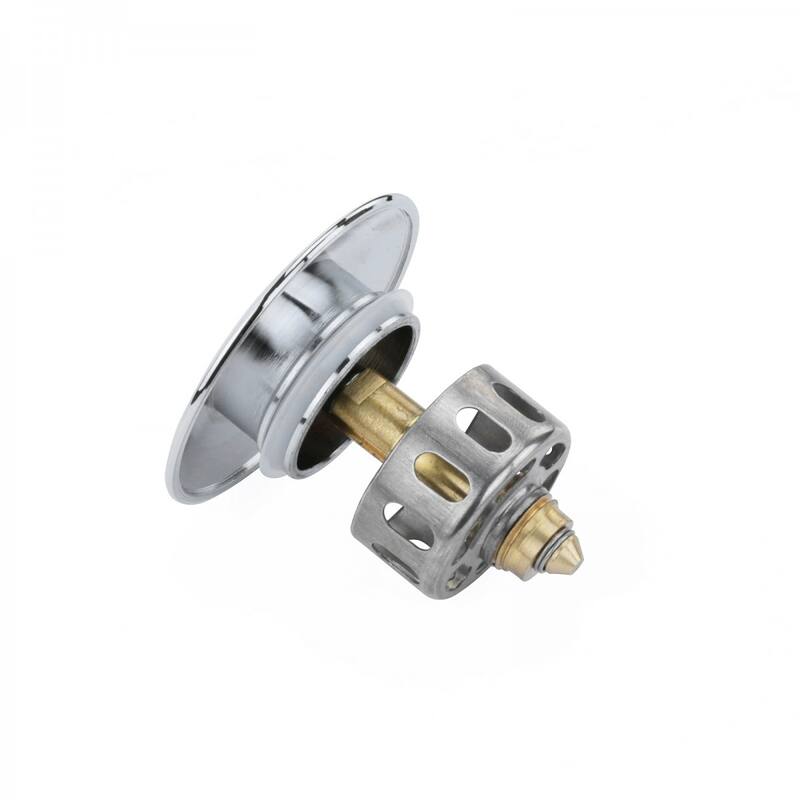 Anti-Clogg Pop up Sink Drain With Overflow Chrome Finish For Sinks with Overflows Renovators Supply - Silver