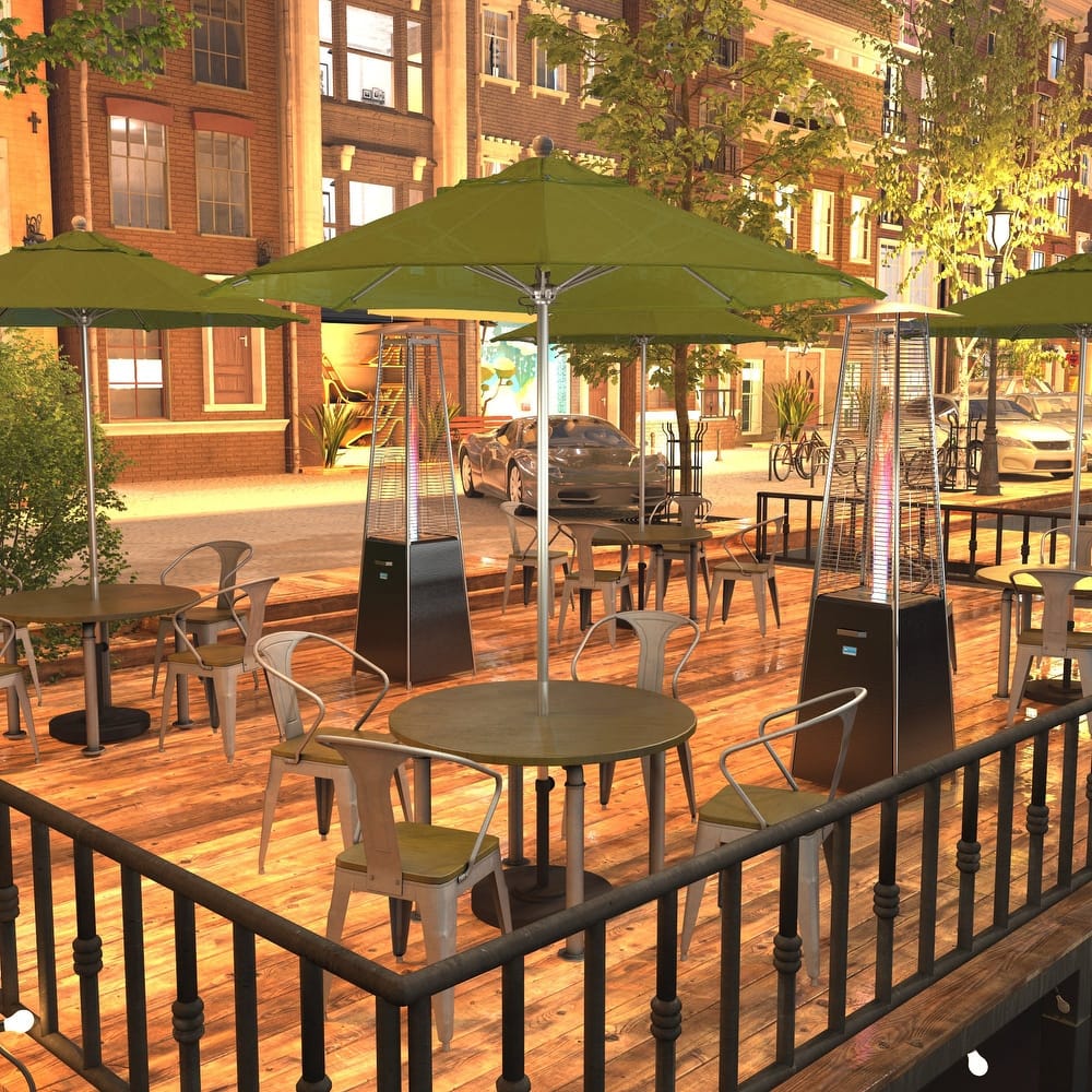 California Umbrella 75' Venture Series Patio Umbrella, Silver Aluminum Pole Fiberglass Ribs Push Lift, Olefin